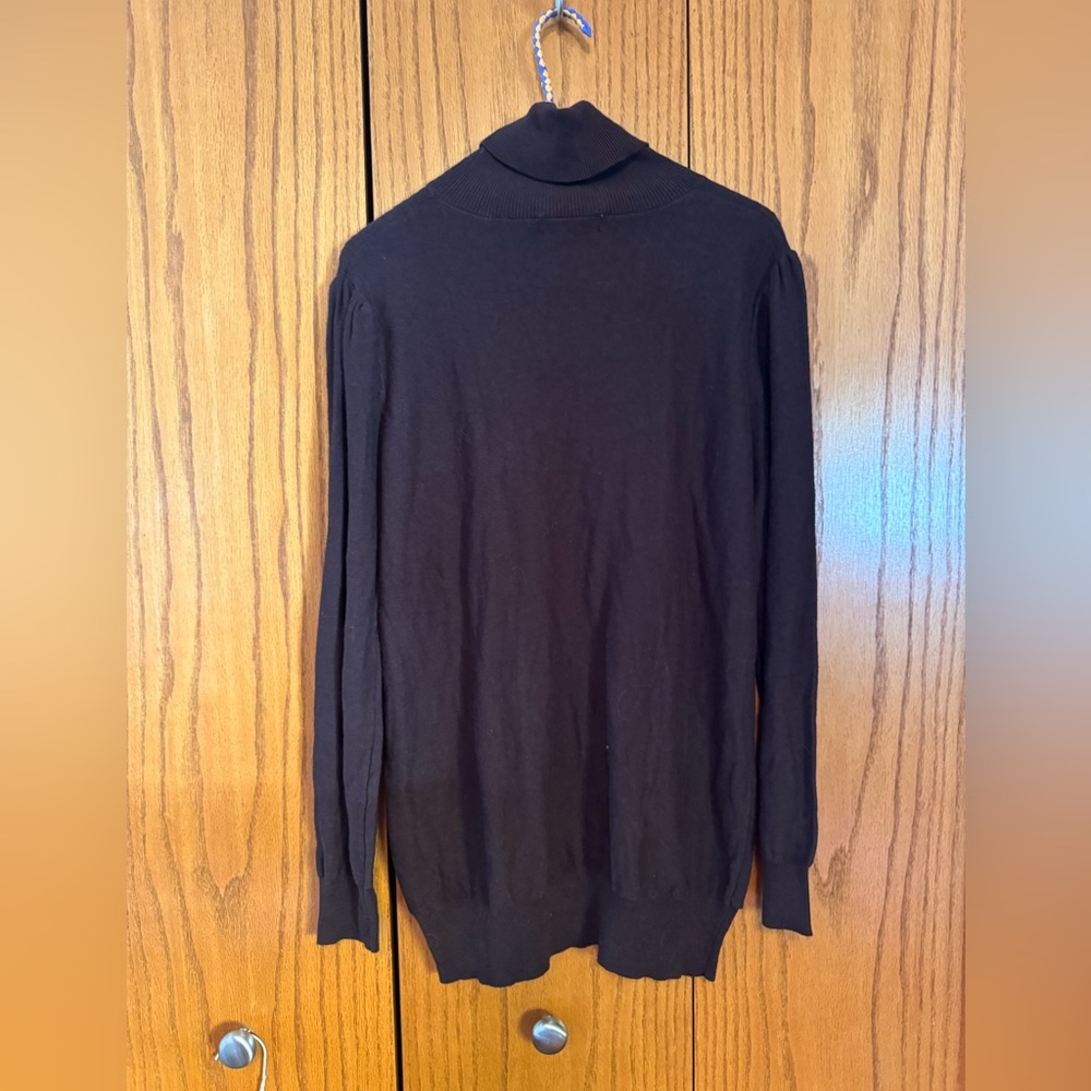 NWT Women’s Brown Turtleneck Sweater. Cotton blend. New with tags - Picture 5 of 6